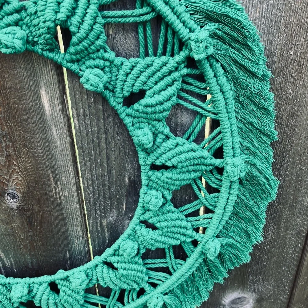 Macrame holiday wreath